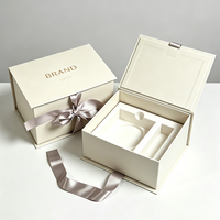 Boîte cadeau en papier pliable de luxe avec logo personnalisé, vente en gros, fermeture magnétique, emballage avec ruban, boîte cadeau magnétique haut de gamme