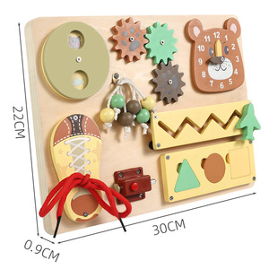 Nuevo en 2026: Tablero de Actividades Montessori 8 en 1 de Madera, Juguete Educativo Sensorial para el Aprendizaje Temprano de Niños - Product Image 2