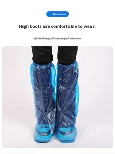 Capa de Bota Descartável Durável, Impermeável, Transparente em PE, Capa de Bota para Chuva, Capa de Sapato Antiderrapante - Product Image 5