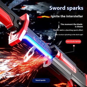 Trẻ em của Spark Sword đồ chơi đa-chế độ sáng đồ chơi <span class=keywords><strong>Flash</strong></span> thanh kiếm với nhựa âm thanh cosplay Prop lấy cảm hứng từ Samurai lightsabers - Product Image 1