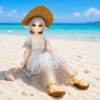 Figurine personnalisée en PVC de Fille Elfe avec Chapeau de Paille, Jouet d'Art Fantastique de Collection, Ornement de Présentation, Fabricant OEM ODM