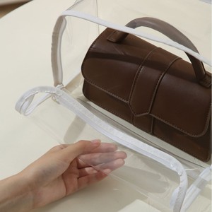 <b>Clear</b> Plastic <b>Toiletry</b>/Cosmetic <b>Bag</b> Zipper Hot Stamping Environment Friendly Recyclable Storage for Supermarket Exhibition Use - Product Image 4