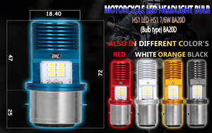หลอดไฟหน้ารถจักรยานยนต์ LED HS1 7/6W BA20D - Product Image 5