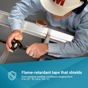 10เมตรสีดำสีขาวสีแดงสีฟ้า3Mx 3/4 Inchx33ฟุต10เมตรสายเทียมฉนวนกันไฟฟ้าไวนิลสารหน่วงไฟเทปพีวีซี - Product Image 4