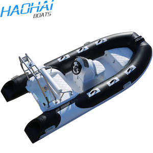 Haohai 12.8ft RIB390CL PVC/Hypalon Thuyền Đánh Cá Du Thuyền Sang Trọng Với Trung Tâm Điều Khiển Thuyền Để Bán Sàn Sợi Thủy Tinh/Sàn Gỗ Tếch 30hp - Product Image 5