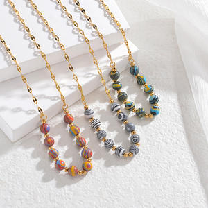 Printemps été Cuba chaîne <span class=keywords><strong>pierre</strong></span> naturelle Simple titane acier Bracelet loisirs <span class=keywords><strong>vacances</strong></span> étanche acier inoxydable bijoux - Product Image 4