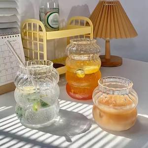 बांस के ढक्कन के साथ पुआल साफ रस दूध पुआल कप के साथ कांच के कप में बांस के लिट्टे कॉफी कप मासन जार मग - Product Image 3