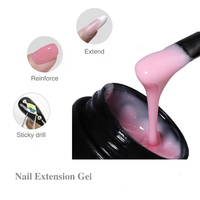 KNC Gel Constructeur d'Ongles Autonivelant Couleur Nude Sans TPO Ni HEMA, Gel Dur pour Extensions d'Ongles, Gel UV Constructeur d'Ongles Marque Privée