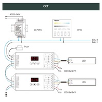 Tuya setrip LED DC12V 24V, RGBCCT rumah pintar WIFI Driver LED Alexa/Google Assistant integrasi Remote Control Manual