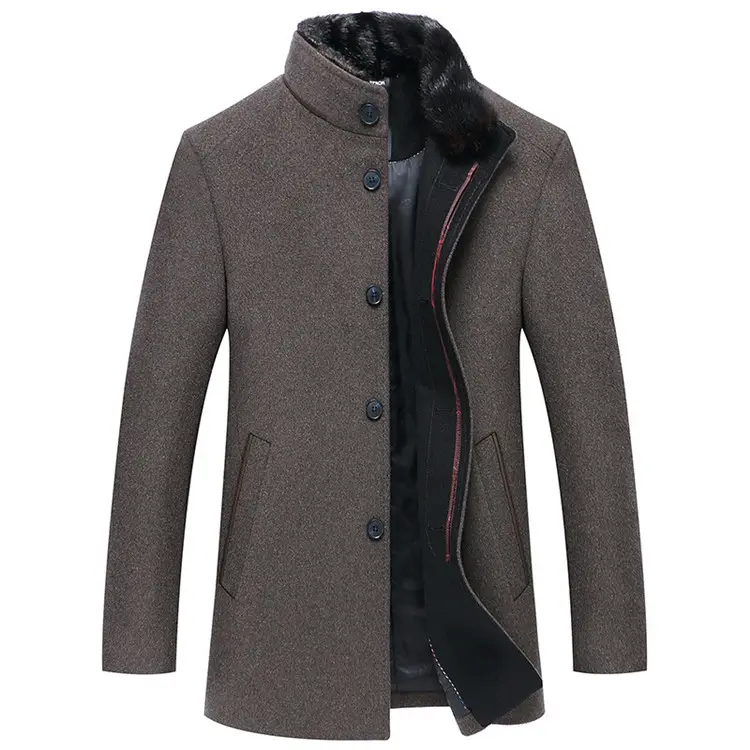 Men's trench coats men's wool overcoat