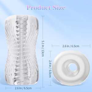 Erkek mastürbasyon oyuncak-TPE erkek mastürbasyon kiti, erkek cinsel eğitim oyuncak, 3D gerçekçi doku Spiral kanal stimülatörü - Product Image 3