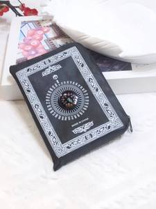 Custom Logo Muslim Washable <b>Mini</b> Lightweight Portable Waterproof Travel Prayer Rug Mat Set with Home Use Carrying Bag - Product Image 2