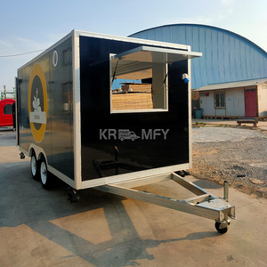 Chariot à café moderne, remorque à glaces, camion de restauration mobile, remorque de concession, camion-bar mobile, équipement de cuisine complet, remorquable - Product Image 5