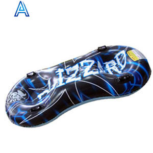 Bouée gonflable <span class=keywords><strong>double</strong></span> en PVC épais et robuste avec poignées, traîneau à neige pour enfants et adultes - Product Image 4