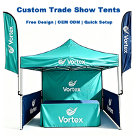 Tente de salon pliable carrée personnalisée 3x3m, étanche, économique, avec structure en aluminium pour extérieur, impression par sublimation thermique sur tissu Oxford, utilisable en intérieur