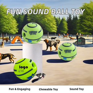 Vendita calda durevole e cigolante Wag ghignite <span class=keywords><strong>Ball</strong></span> giocattolo interattivo per cani divertente TPR giocattoli da masticare per animali domestici materiale in lattice ecologico - Product Image 6