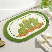Kleine, frische, ovale, maschinell gefertigte Fußmatten, weiche Teppiche mit Blumenmuster, Teppiche für den Hauseingang, Schlafzimmer, Toilette, Badezimmer, Tür, saugfähig