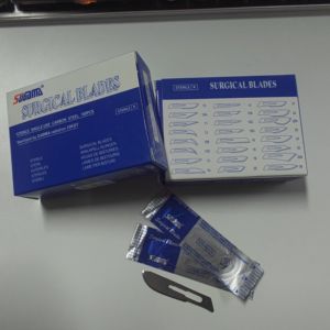 Lames chirurgicales stériles jetables médicales 10 15 23 en acier au carbone avec manche en plastique - Product Image 4