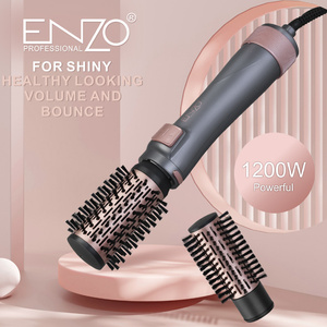 <span class=keywords><strong>ENZO</strong></span> professionale 2 in 1 spazzola rotante ad aria calda per lo Styling e il controllo crespo <span class=keywords><strong>Auto</strong></span> rotante arricciatura negativa spazzola per capelli ionici - Product Image 4