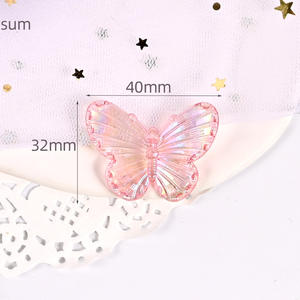 Venta caliente a granel mariposa barroca resina joyería hacer encantos multicolor parte posterior plana resina artesanía Mix-In Slime encantos - Product Image 4