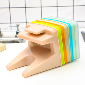 Tabletop pot lid rack, household plastic cutting board holder, no <b>drilling</b> required, integrated storage rack, new mobile pot - Product Image 4