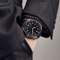 Reloj de Hombre con Bisel de Cerámica y Acero Inoxidable OEM, Reloj de Buceo Mecánico Automático de Lujo Luminoso para Hombre