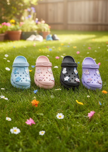 Sandali Zoccoli per Bambini con Spille Animate Taglia 21 Rosa Punta Tonda in EVA per Tutte le Stagioni - Product Image 2