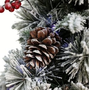 <span class=keywords><strong>Sapin</strong></span> de Noël artificiel mince <span class=keywords><strong>en</strong></span> <span class=keywords><strong>sapin</strong></span> arctique floqué, pré-éclairé, pliable, 1,37 m, 100 lumières LED, 358 pointes de branches <span class=keywords><strong>en</strong></span> PVC/PE, 11 branches artificielles - Product Image 4