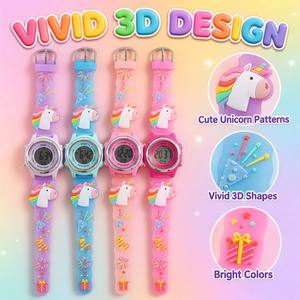 Reloj Digital LED de Dibujos Animados para Niños, Regalo para Fiestas, Sirena, Unicornio - Product Image 1