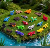 3D-Gedruckte Eidechsen-Sammlerfigur mit Beweglichen Gelenken, Mini-Reptilienfigur für Ausstellungsregal, Schreibtisch, Lernspielzeug, Partydekoration