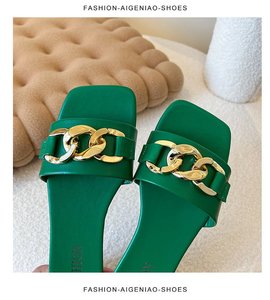 Chaussures pour femmes bonne qualité PU extérieur mode maison pantoufles pour femmes sandales plates mode plage pantoufles femmes dame pantoufle - Product Image 3