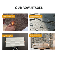 Panneaux muraux en pierre artificielle 3D en polyuréthane PU, design moderne, ignifuges, écologiques, pour hôtel, salon