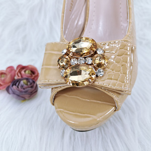 Conjunto de Zapatos y Bolso de Fiesta con Estampado Animal, Metálicos, Impermeables, de Tacón Alto, Estilo Personalizado, Tacón Súper Alto con Punta Abierta - Product Image 4