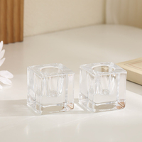 Support de bougie en verre moderne RHD en gros pour la décoration de la maison et des restaurants