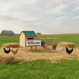 Gallinero Resicuk D0100XUUB8U de Madera Verde, Equipo para Cría de Animales - Product Image 2