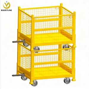 Easylink-הסיטונאי כבד פלדה חוט אחסנה אחסון מיכל מתקפל אבקת לבן - Product Image 1