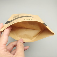 Sacs en papier kraft laminés filmés PLA/PBAT biodégradables et compostables / Sachets à fond plat en matériaux recyclés avec fermeture éclair pour carton