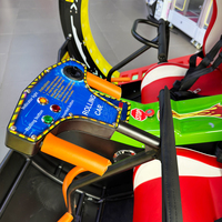 Équipement d'amusement professionnel : Voiture roulante à rotation 360° Happy Car pour centres commerciaux, divertissement pour enfants et parents, jeu à deux joueurs