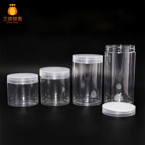 100Ml 8Oz 500Ml 1000Ml Clear Pet Plastic Opslag Container Food Grade Cosmetische Crème Pot Met Deksel