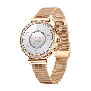 TKYUAN-Reloj inteligente de acero inoxidable con logotipo personalizado para mujer, reloj inteligente de silicona IP67 TFT, BT, control de oxígeno en sangre - Product Image 6