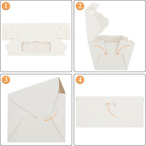 Scatole per Biscotti Bianche con Finestra, Scatole per Torte, Dolci, Dessert, Muffin e Ciambelle - Product Image 6