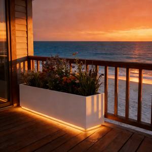Flower pots stainless steel <b>planter</b> <b>box</b> led light flower <b>box</b> art decoration garden balcony mall hotel landscape project - Product Image 4