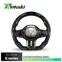 Volant en fibre de carbone forgé avec LED personnalisées pour BMW 2017-2026 G01 G02 G05 G80 G29 G20 G21 G22 G30 G31 X3 X4 X5 X6 M2 M3 M4