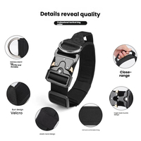 Collier tactique pour chien avec poignée réglable, robuste, anti-traction, anti-évasion, en nylon solide, rembourré en néoprène, laisse de contrôle
