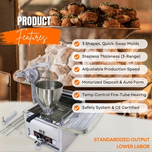 베스트 셀러 완전 자동 프라이어 도넛 만들기 기계 베이커리 용 스테인레스 스틸 루 쿠마 데스 도넛 유형 - Product Image 4