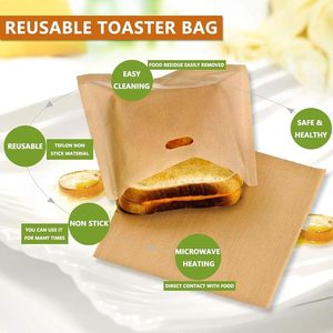Bán Buôn Không Dính Tái Sử Dụng Máy Nướng Bánh Mỳ Túi Có Thể Giặt Nướng Bánh Sandwich Toastie Túi Cho Lò Vi Sóng Nướng - Product Image 3