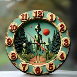 Round Wooden Wall <b>Clock</b> 25x25Cm Minimalist Silent Quartz Home Decor For <b>Bedroom</b> Living Room - Product Image 1