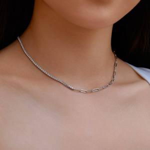 Personalizzato minimalista signora 925 italia in argento Sterling in argento Espo Sig personalizzato collana donna Design di nicchia gioielli di lusso - Product Image 5