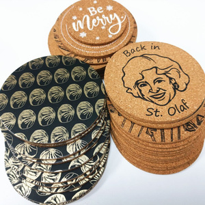 Sous-verres en liège naturel de 4 pouces en gros – Napperons classiques écologiques pour table à manger et tasses à café – Tapis en liège en gros - Product Image 3