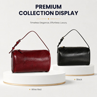 Sac en cuir de style français rétro pour femme, sac rigide texturé façon anguille, en cuir de vachette véritable, sac à main à poignée courte, mini-sac chic, Nouveauté 2026